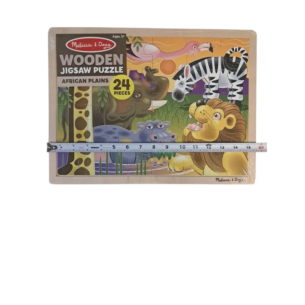 Melissa‎ & Doug Wooden JigSaw Puzzle African Plains 24 Pieces. Brand New
